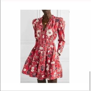 Ulla Johnson Liv mini dress in Red floral size 4